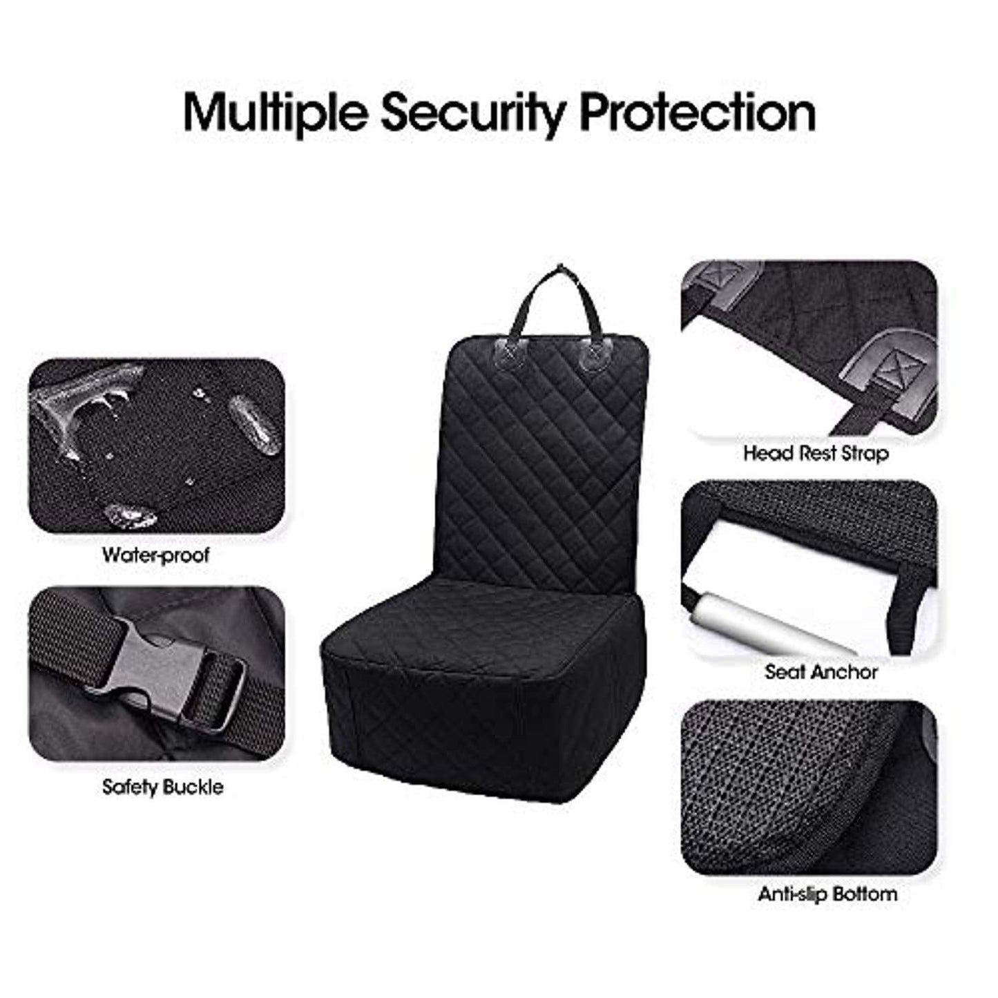 Housse De Siège Avant Pour Chien Voiture Universelle Imperméable Protection Intégrale Siège Couverture Pour Animaux Avec Ancrages De Siège - One PETS-TOP