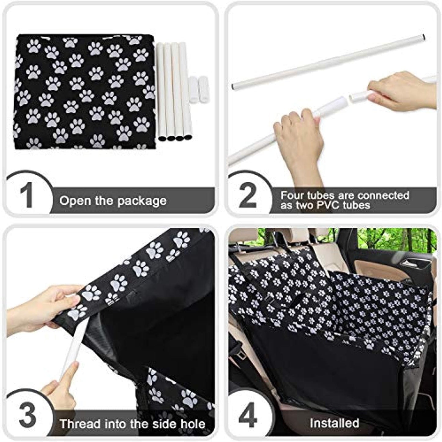 Housse De Siège D’Animal, Housse De Protection Arrière Avec Laisse De Sécurité Pour Voyage De Chiot, Imperméable Respirante Pour Voiture/Suv/Camion - One PETS-TOP