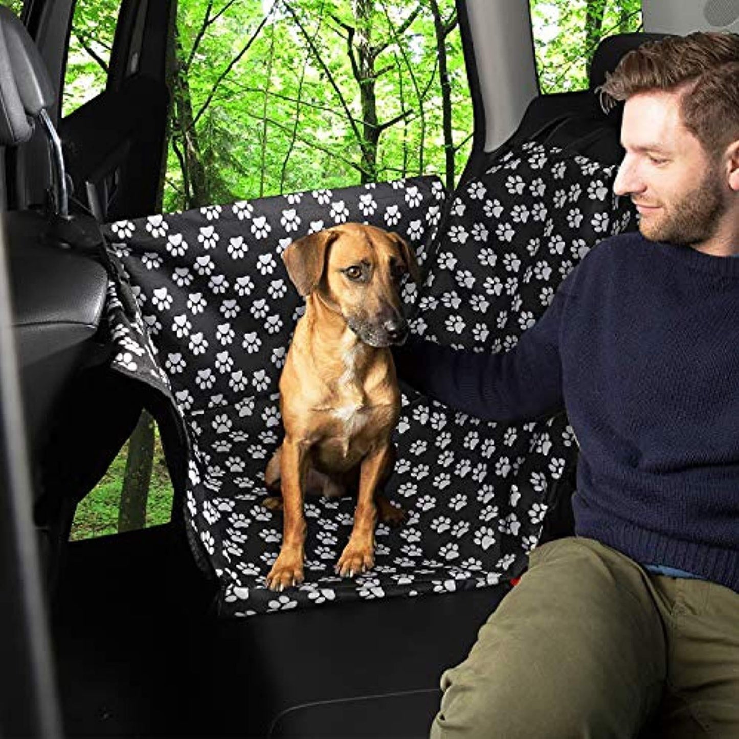 Housse De Siège D’Animal, Housse De Protection Arrière Avec Laisse De Sécurité Pour Voyage De Chiot, Imperméable Respirante Pour Voiture/Suv/Camion - One PETS-TOP