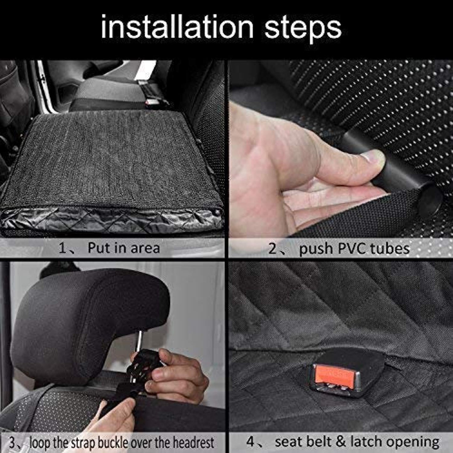 Housse De Siège Pour Chien Protection De Banquette Siège Arrière Imperméable Hamac De Chien Pour Banquette Arrière Pour Voitures/Vus Antidérapant Hamac Nettoyage Facile - One PETS-TOP