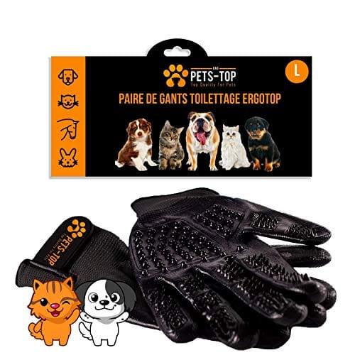 One Pets-Top Nouveau 2019 Paire Gant Ramasse Brosse Toilettage Poils Animaux Chien Chat Cheval Lapin Anti Boule De Poils, Elimine Les Poils, Anti Poils Courts Et Longs Efficace Ergonomique - One PETS-TOP