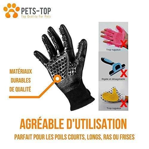 One Pets-Top Nouveau 2019 Paire Gant Ramasse Brosse Toilettage Poils Animaux Chien Chat Cheval Lapin Anti Boule De Poils, Elimine Les Poils, Anti Poils Courts Et Longs Efficace Ergonomique - One PETS-TOP