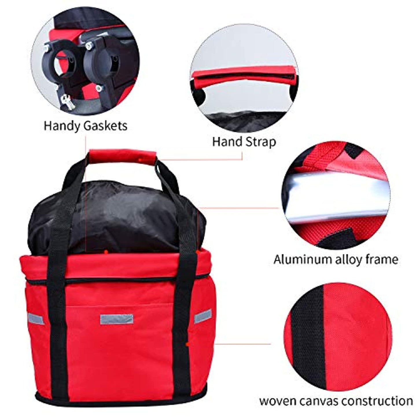 Panier De Vélo Avant Pliant Sacoche De Guidon Sac Animaux De Compagnie Chien Chat Transporteur - One PETS-TOP