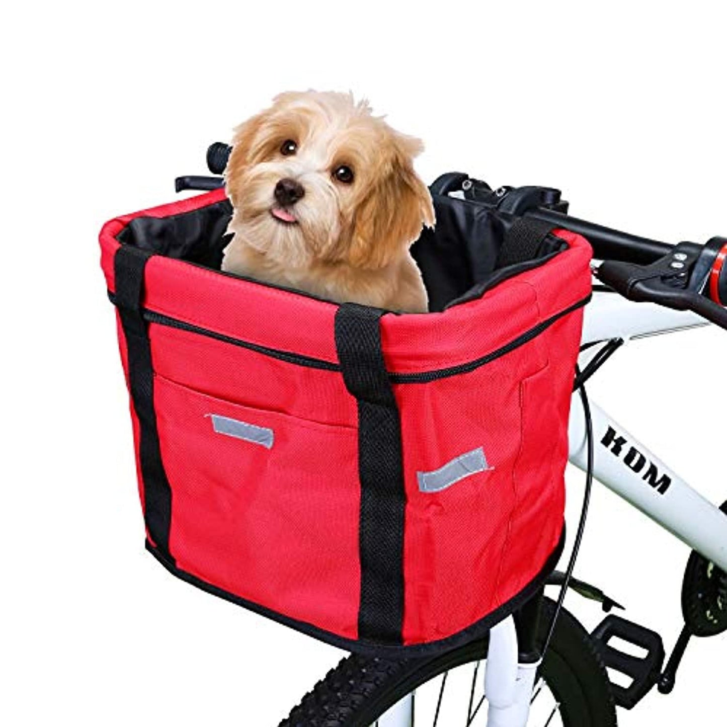Panier De Vélo Avant Pliant Sacoche De Guidon Sac Animaux De Compagnie Chien Chat Transporteur - One PETS-TOP