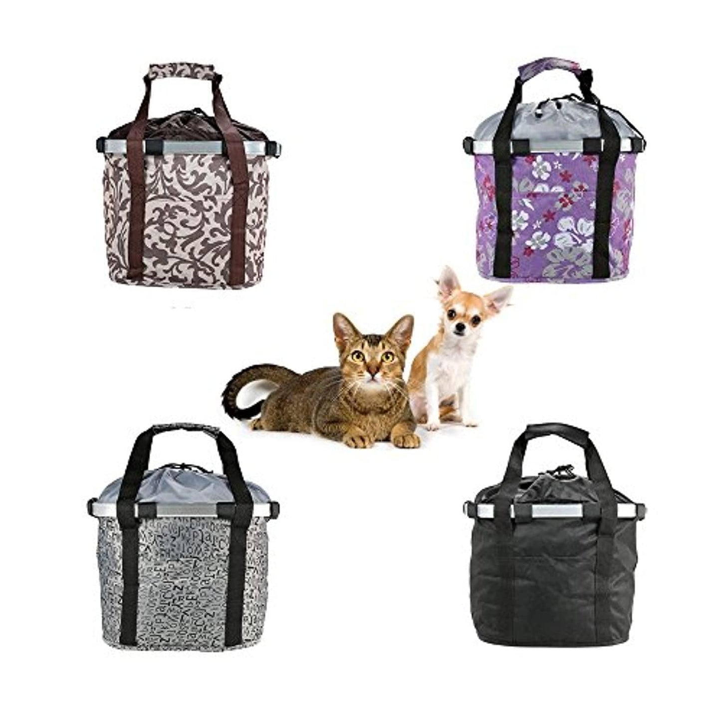 Panier De Vélo Détachables Cycle Avant Toile Panier Transporteur Sac Pet Carrier En Alliage D'Aluminium - One PETS-TOP