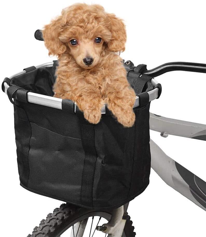 Panier De Vélo Détachables Cycle Avant Toile Panier Transporteur Sac Pet Carrier En Alliage D'Aluminium - One PETS-TOP