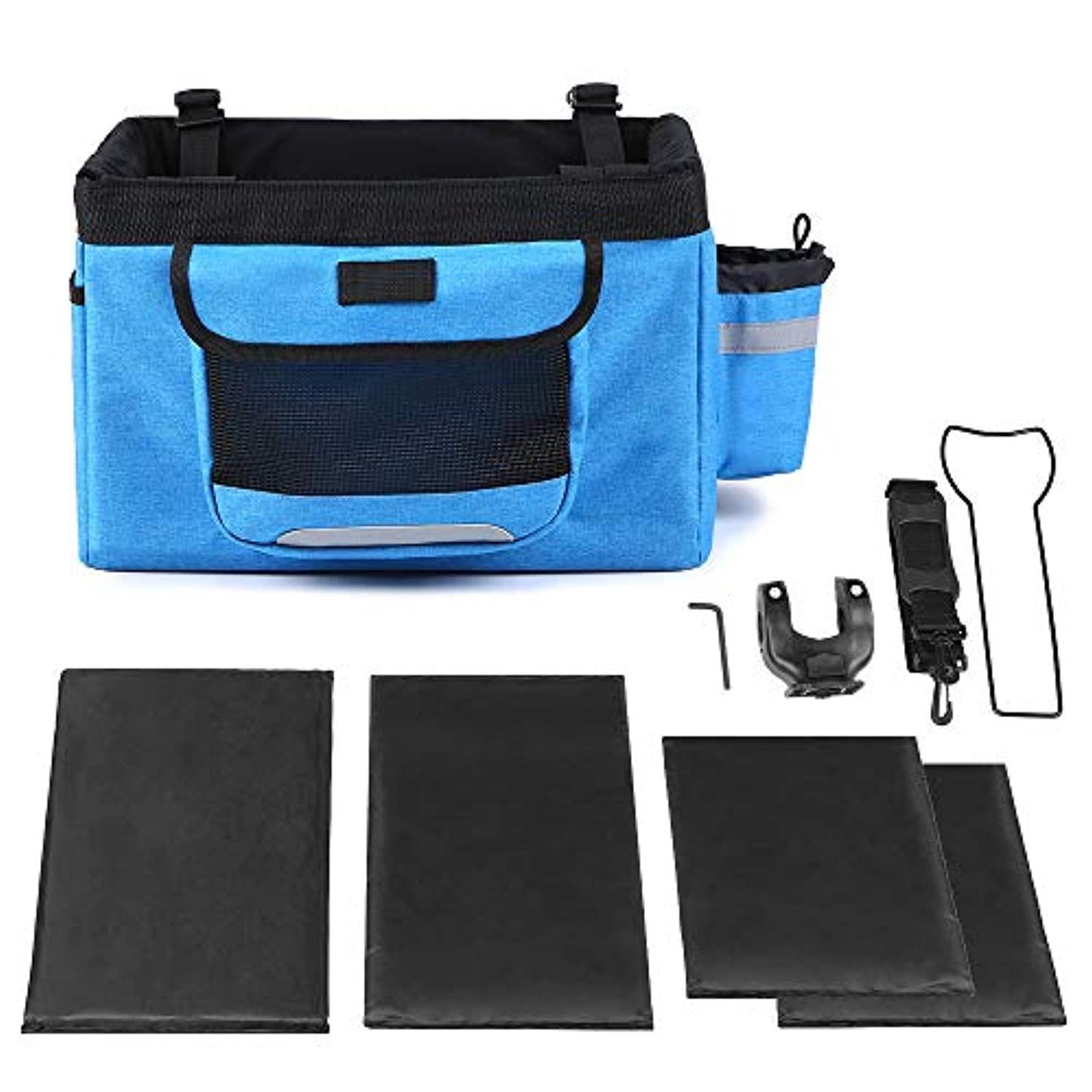 Panier De Vélo,Pliable Vélo Avant Panier Amovible Vélo Pet Panier Pet Chien Chat Lapin Transporteur Camping Fourre-Tout Sac - One PETS-TOP
