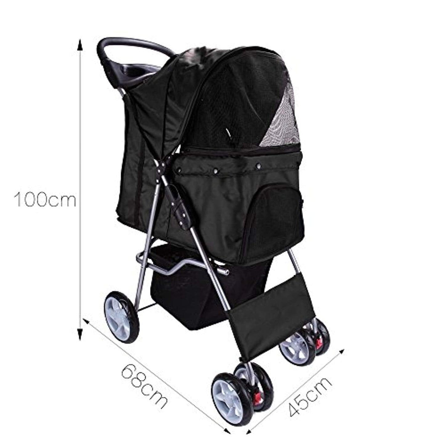 Poussette Chien Chat Poussette Avec 4 Roues - One PETS-TOP