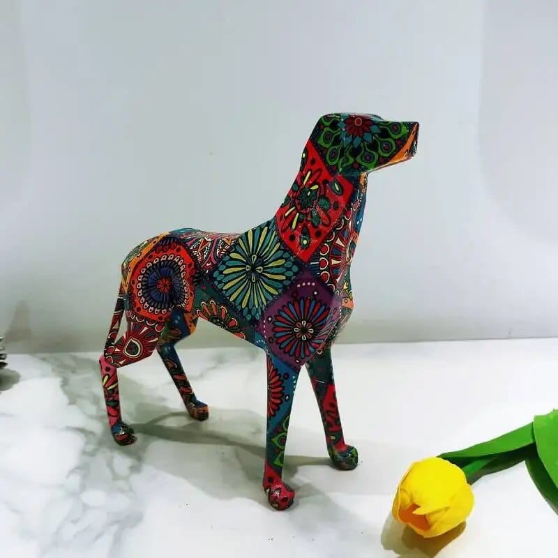 🎨 Statue Chien Coloré en Résine – Sculpture Décorative Moderne & Artistique 🐶 - One PETS-TOP