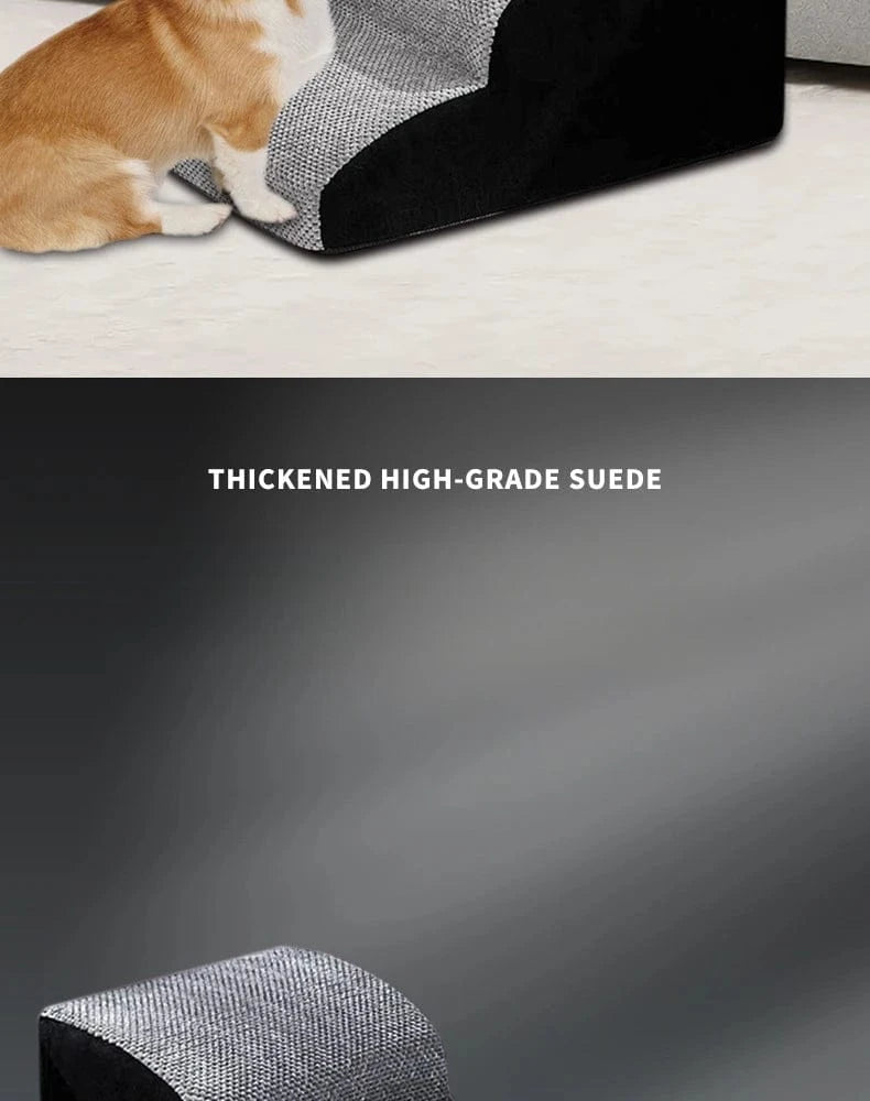 Rampe d’escalier lavable pour animaux – Mousse mémoire 2/3 marches One PETS-TOP