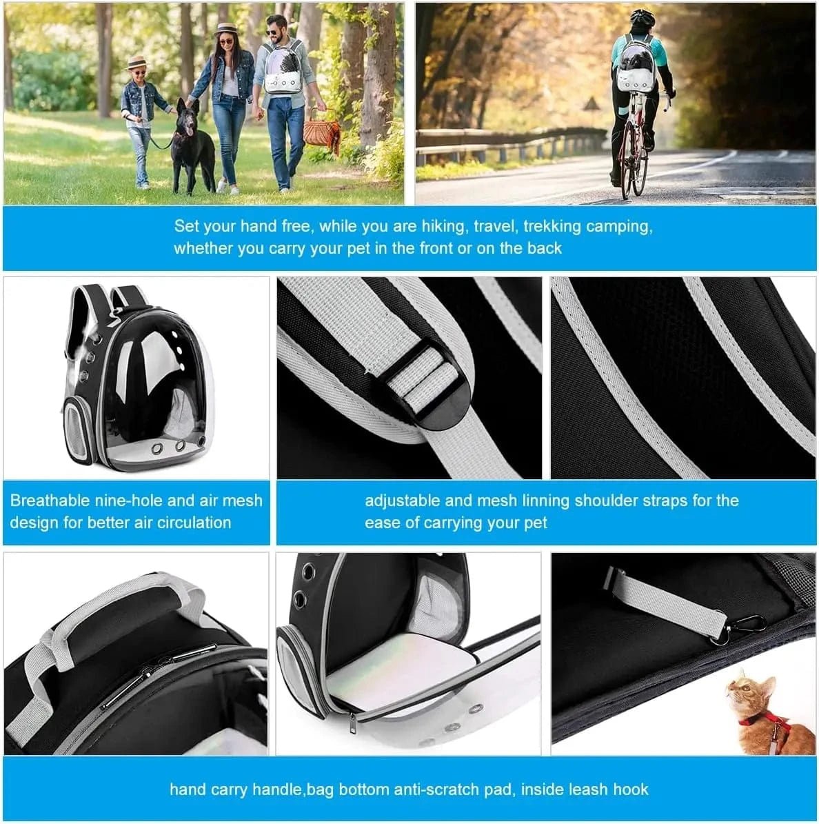 Sac à dos capsule pour animaux – Respirant, bulle transparente, voyage - One PETS - TOP