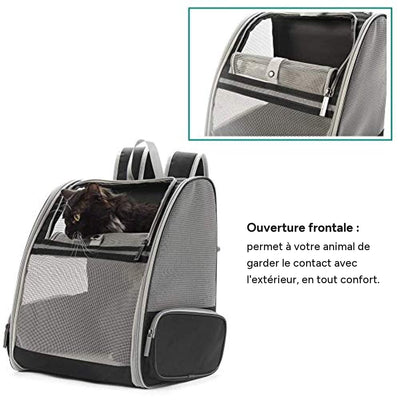Sac à dos de transport en maille pour chiens et chats - One PETS-TOP – vue 2