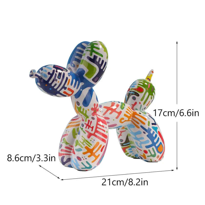 Chien Ballon Pop Art – Objet Déco Résine Colorée - One PETS-TOP