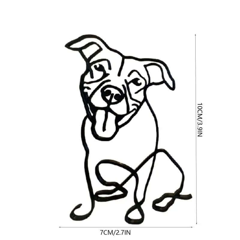 Sculpture De Chien En Métal Minimaliste - One PETS-TOP