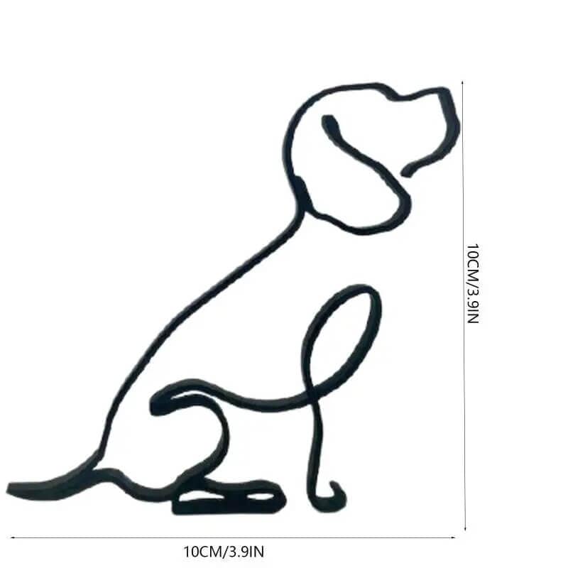 Sculpture De Chien En Métal Minimaliste - One PETS-TOP