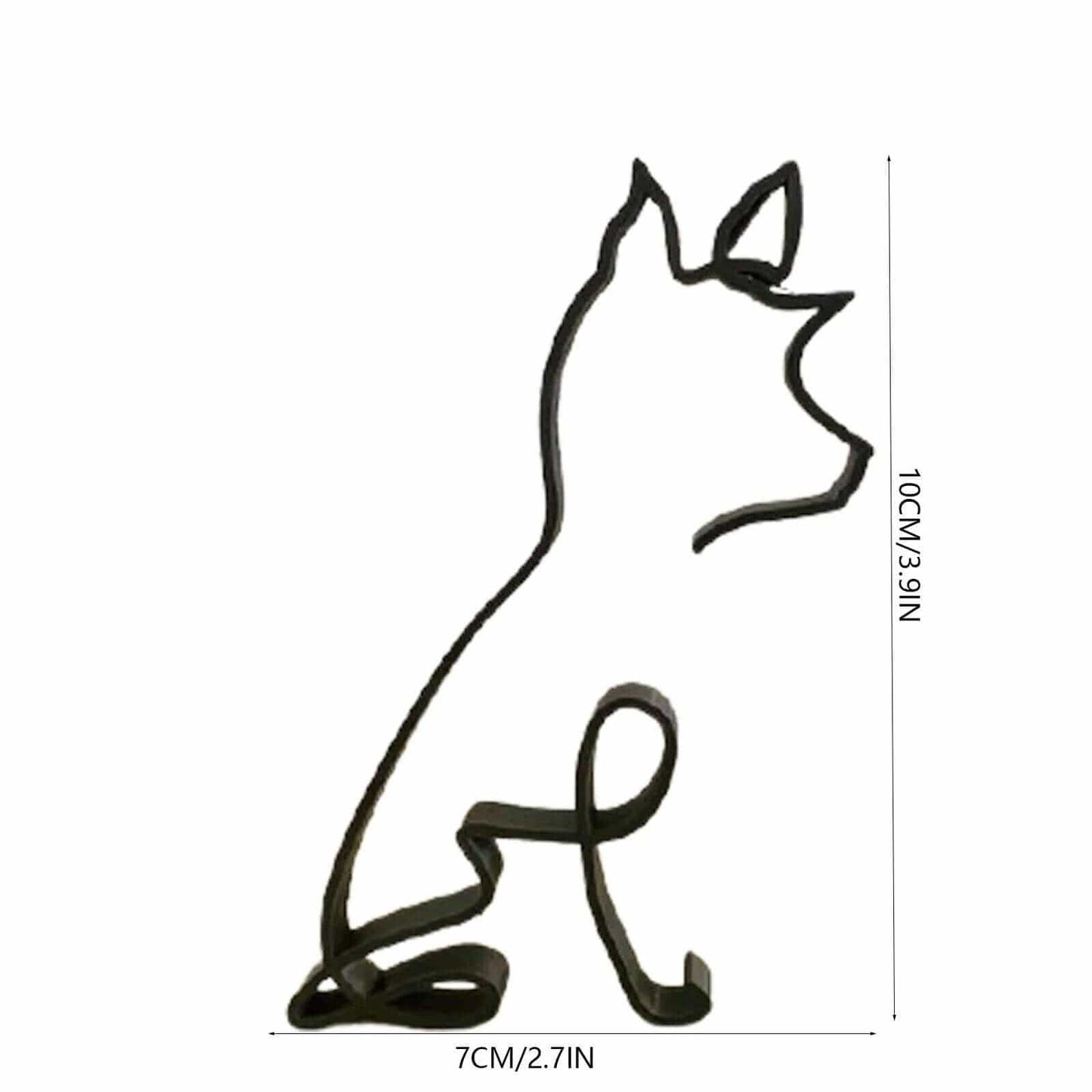 Sculpture De Chien En Métal Minimaliste - One PETS-TOP