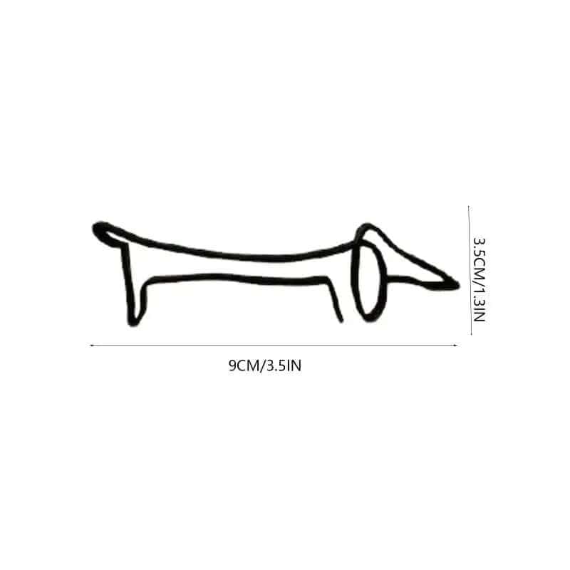 Sculpture De Chien En Métal Minimaliste - One PETS-TOP