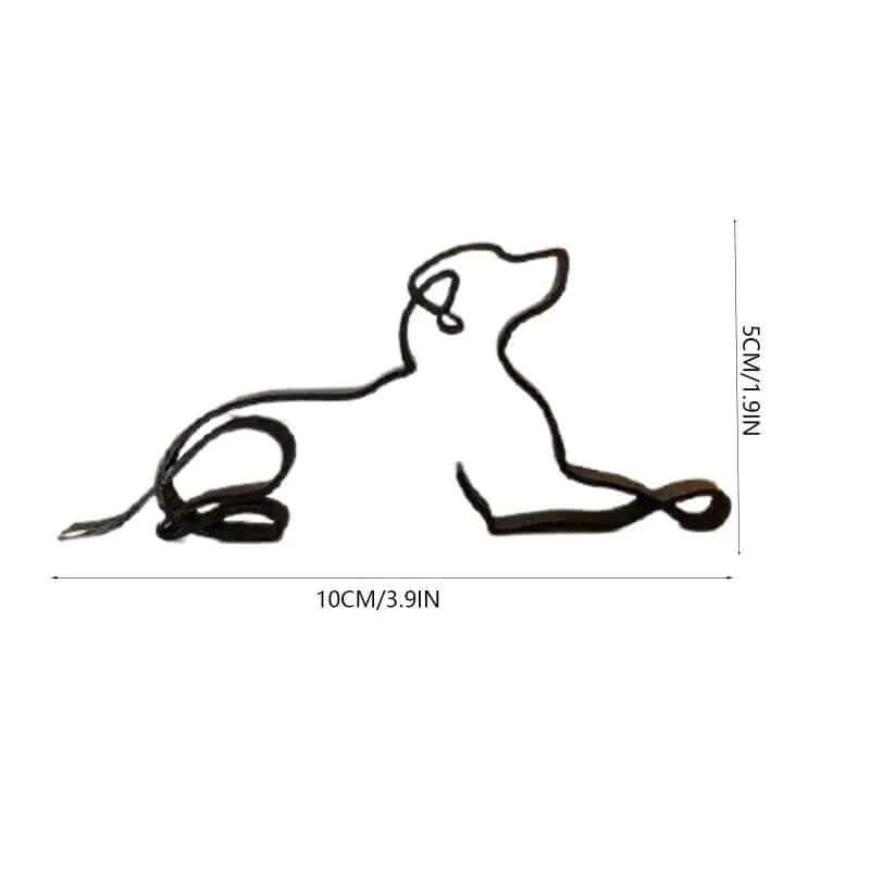 Sculpture De Chien En Métal Minimaliste - One PETS-TOP