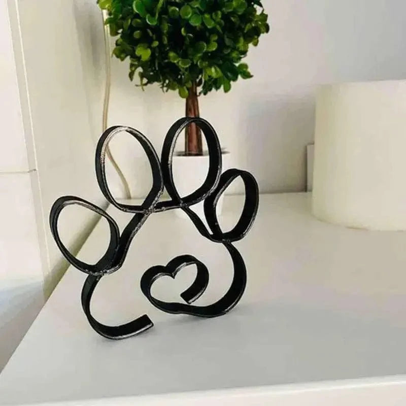 Sculpture De Chien En Métal Minimaliste - One PETS-TOP