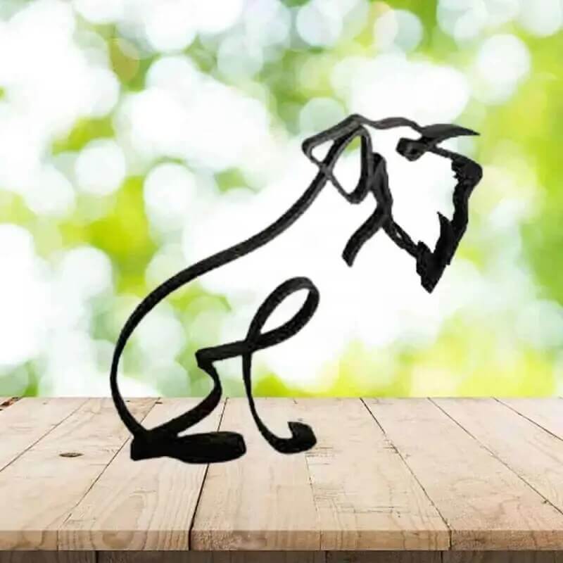 Sculpture De Chien En Métal Minimaliste - One PETS-TOP