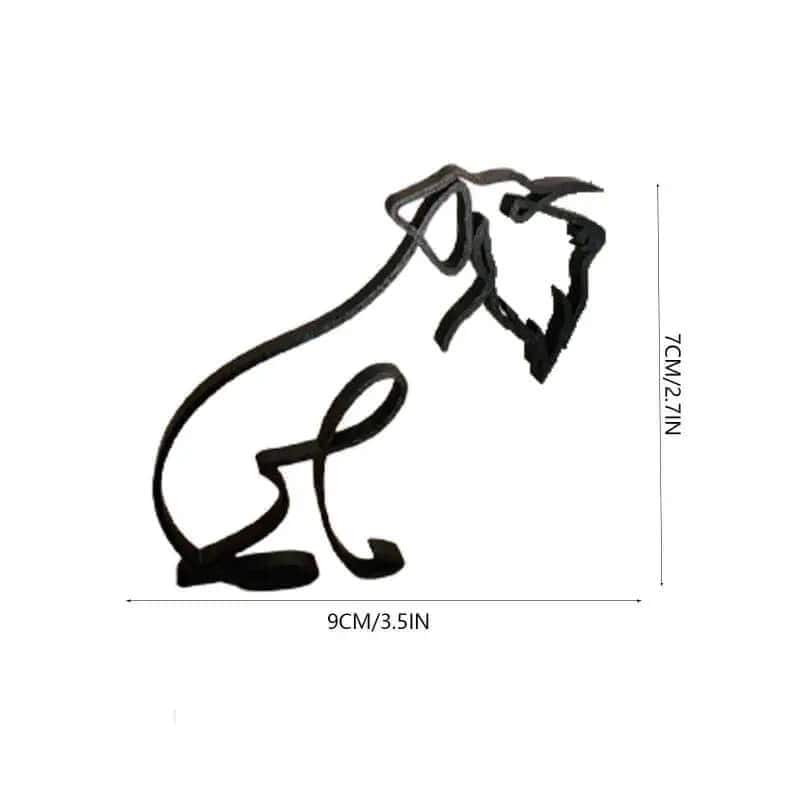 Sculpture De Chien En Métal Minimaliste - One PETS-TOP