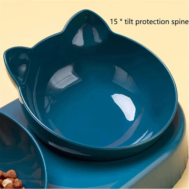 Station d’alimentation 3-en-1 pour chat – Bols & abreuvoir design One PETS-TOP