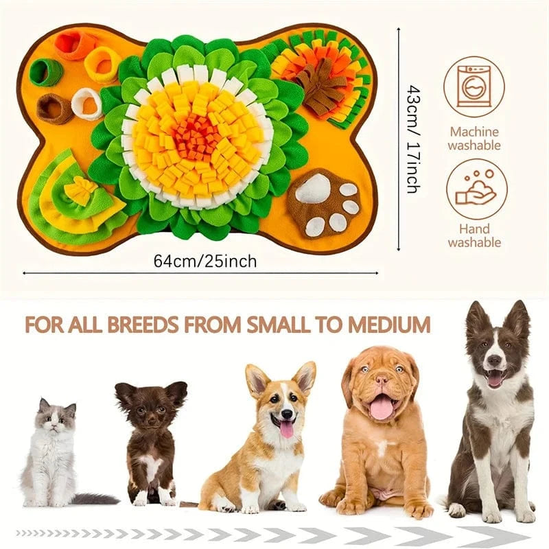 Tapis de reniflage interactif – Jeu éducatif & anti-stress pour chiens 64 x 43cm One PETS-TOP