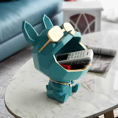 Vide-Poche Chien Design En Résine – Figurine Déco Avec Lunettes Dorées PawLuxe™ One PETS-TOP