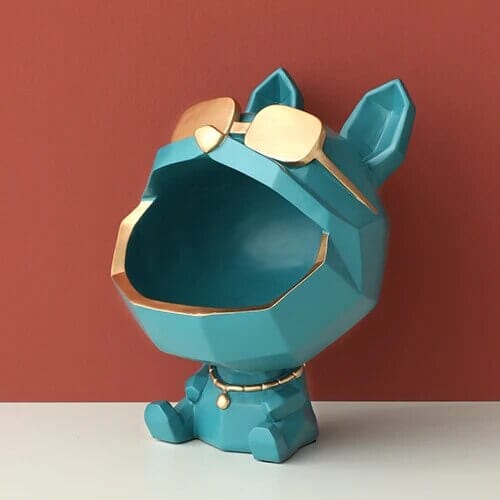 Vide-Poche Chien Design En Résine – Figurine Déco Avec Lunettes Dorées - One PETS-TOP