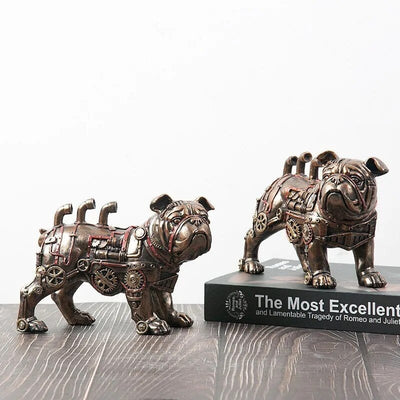 Bulldog Steampunk: Ornament Rétro & Unique Pour Déco light brown One PETS-TOP
