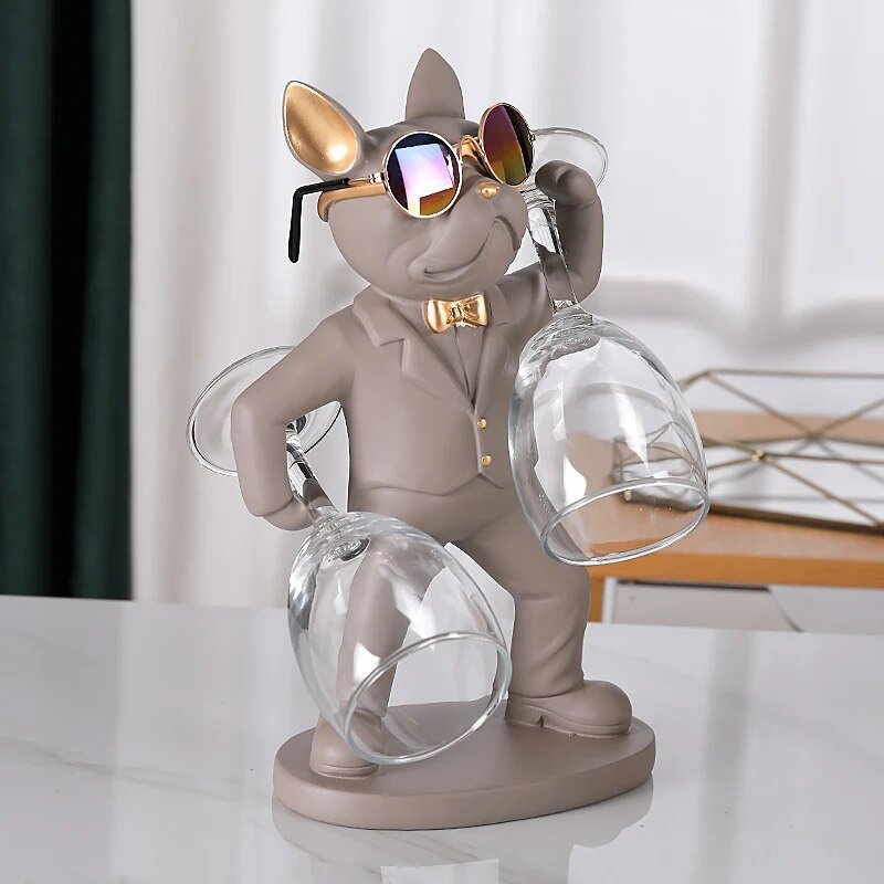 Bulldog Vin: Support Fantaisie Pour Décoration De Table - One PETS-TOP