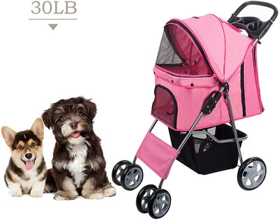 Chariot De Luxe Pour Animaux De Compagnie Rose One PETS-TOP