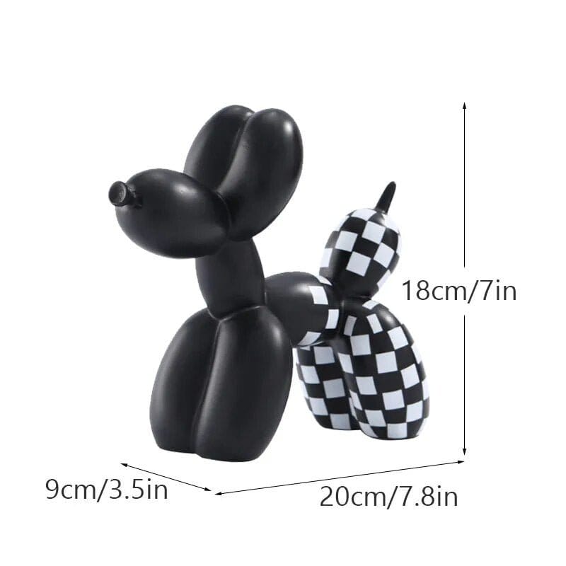 Chien Ballon De Résine : Art Moderne Ins Black One PETS-TOP