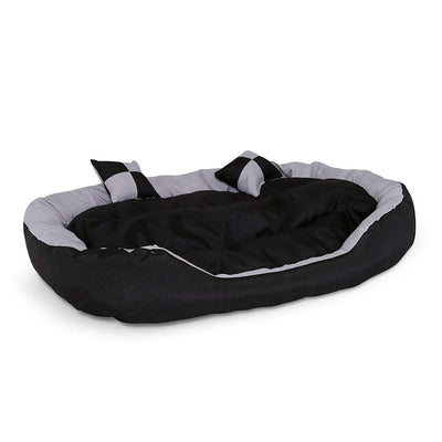 Lit/Canapé Lavable Avec Coussin Réversible Pour Chien - Gris/Noir - 65 X 50 X 20 Cm - One PETS - TOP