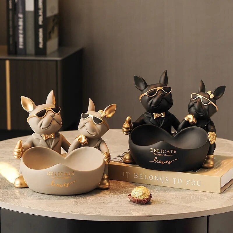 Bulldog Gardien Des Trésors : Statue Et Boîte À Secrets - One PETS-TOP