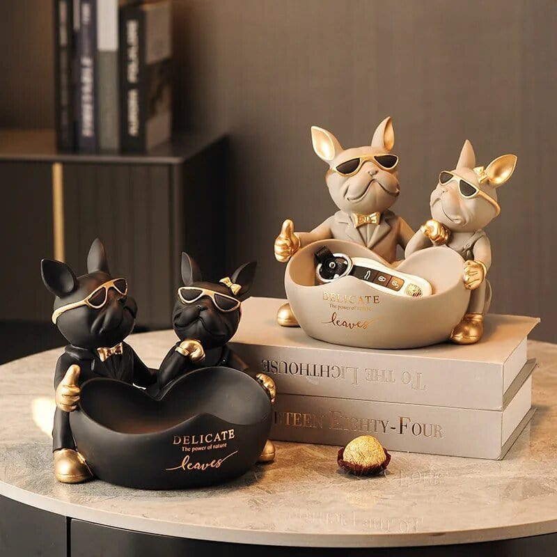 Bulldog Gardien Des Trésors : Statue Et Boîte À Secrets - One PETS-TOP