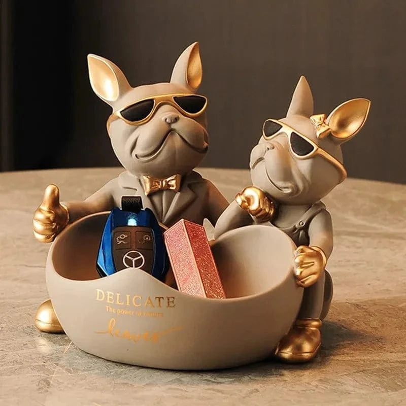 Bulldog Gardien Des Trésors : Statue Et Boîte À Secrets - One PETS-TOP