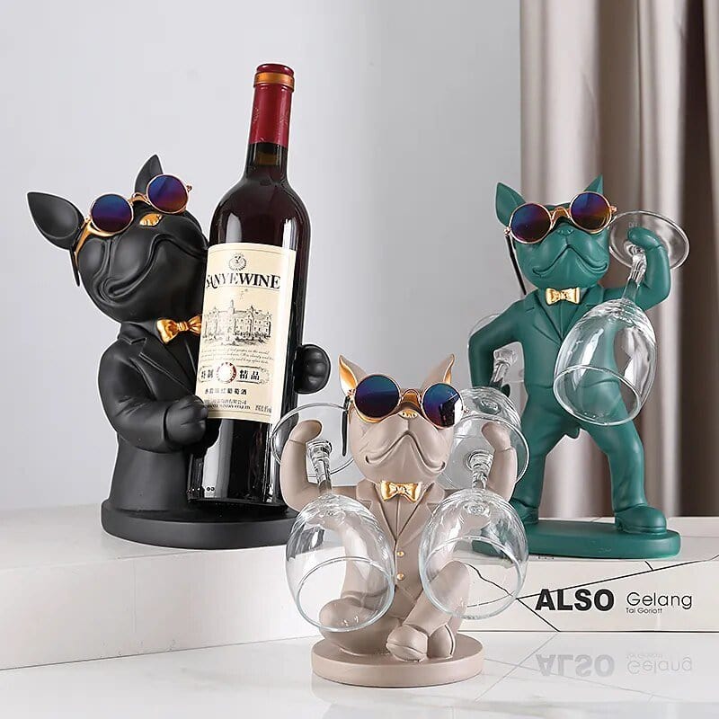 Bulldog Vin: Support Fantaisie Pour Décoration De Table - One PETS-TOP