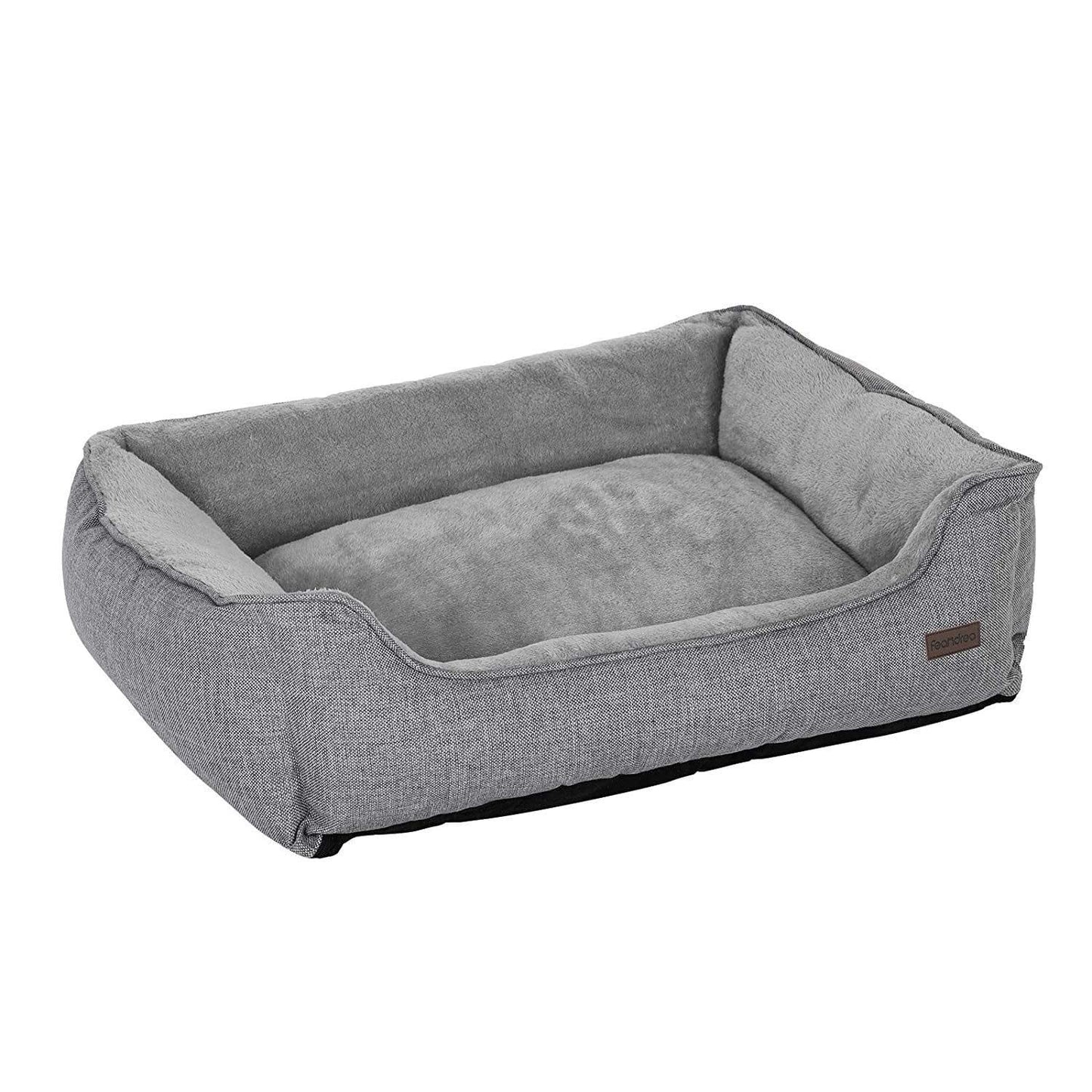 Lit Pour Chien Panier Revêtement En Tissu Style Ours En Peluche Déhoussable Et Lavable En Machine, Marron - One PETS-TOP