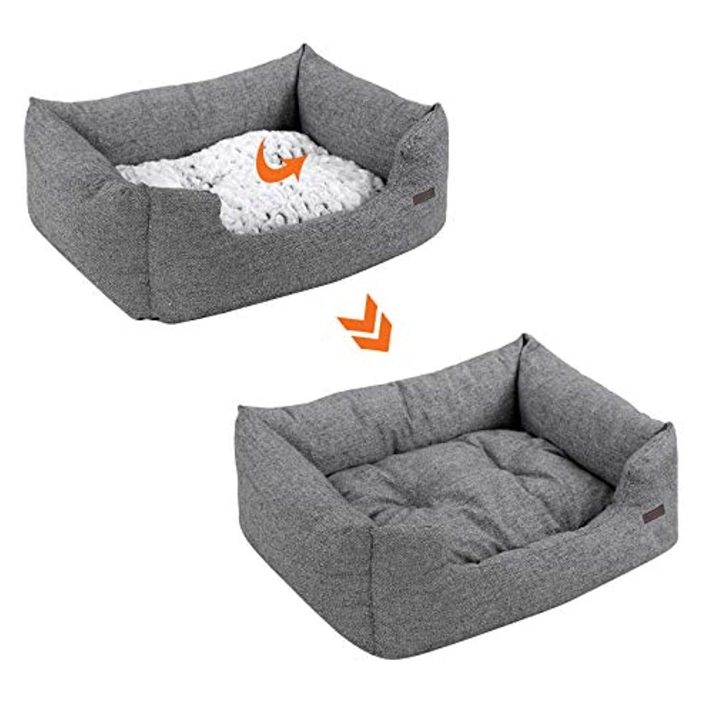 Panier Pour Chien, Lit Pour Chien, Taille M 80 X 60 X 26 Cm, Canapé, Matelas, Avec Coussin Rembourré - One PETS-TOP