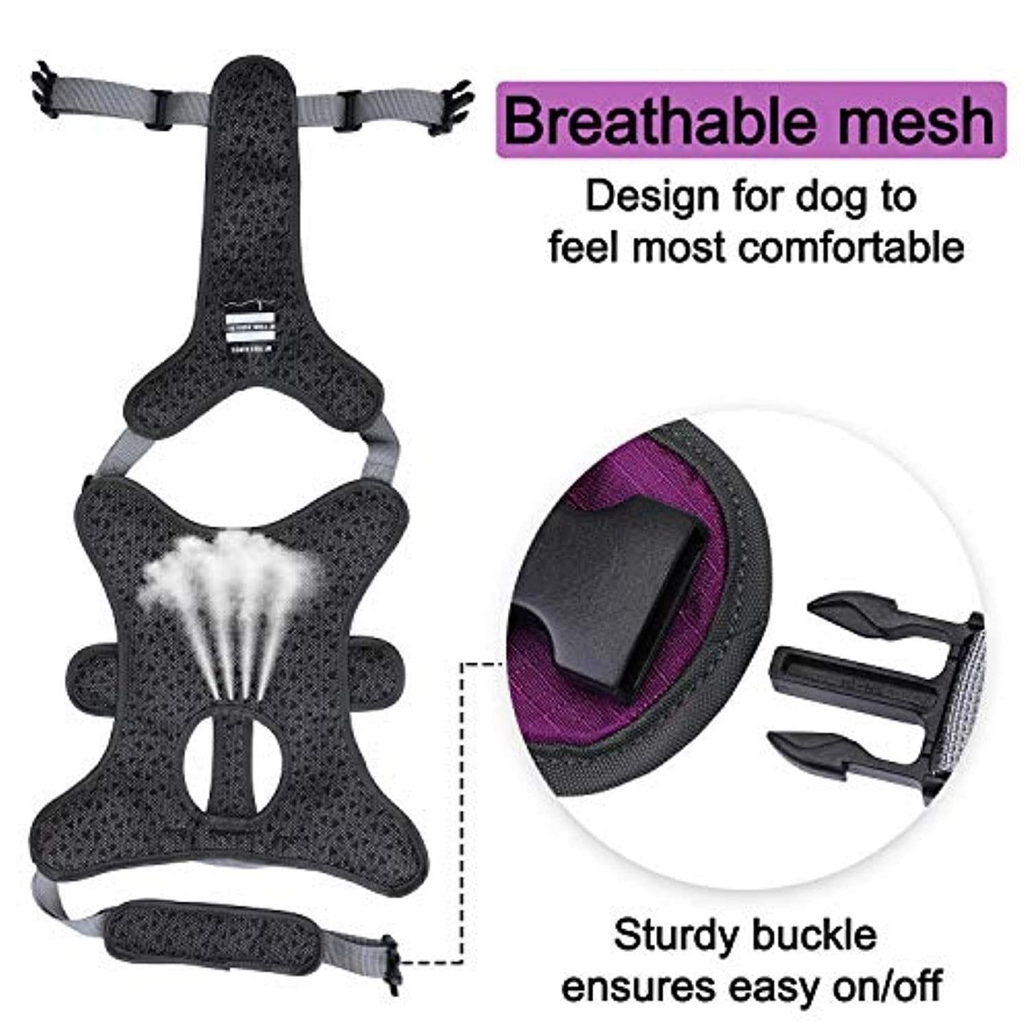 Sac À Dos De Transport Sacoche De Randonnée Pour Chien Réglable Imperméable Respirant Avec Pochettes Amovibles Harnais Gilet Sac De Selle À Voyage Marche Formation Camping Entraînement - One PETS-TOP