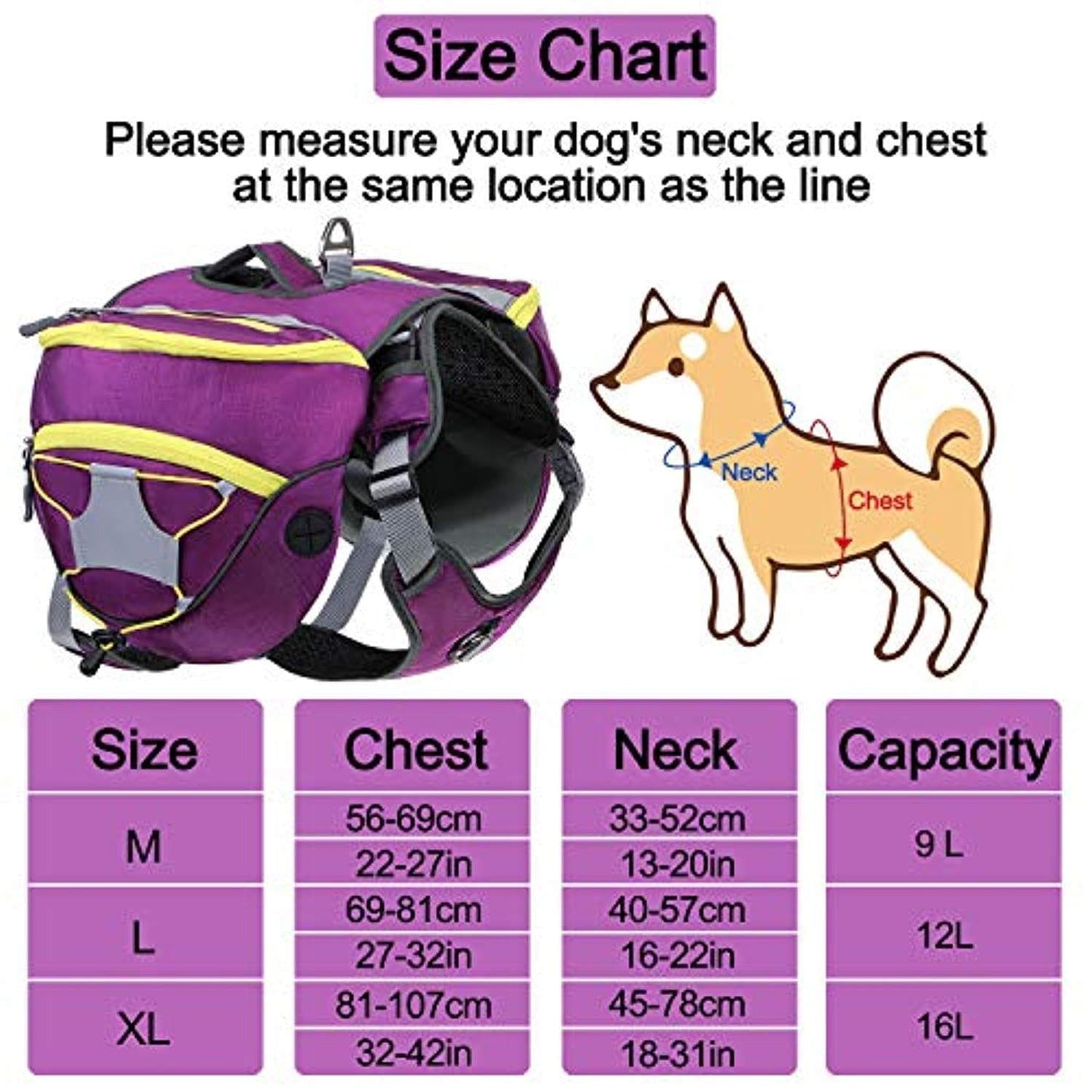 Sac À Dos De Transport Sacoche De Randonnée Pour Chien Réglable Imperméable Respirant Avec Pochettes Amovibles Harnais Gilet Sac De Selle À Voyage Marche Formation Camping Entraînement - One PETS-TOP
