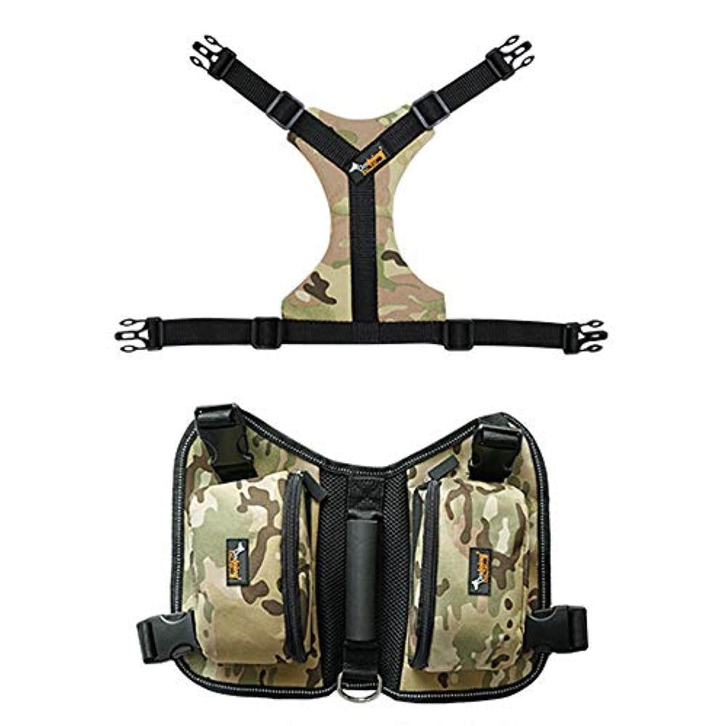 Sac À Dos Pour Chien Hound Outdoor Camping Camping Pack De Randonnée, Sac À Dos Ajustable Avec Des Lignes Réfléchissantes, Pour Chien De Taille Moyenne À Grande (Vert Camouflage) (L) - One PETS-TOP