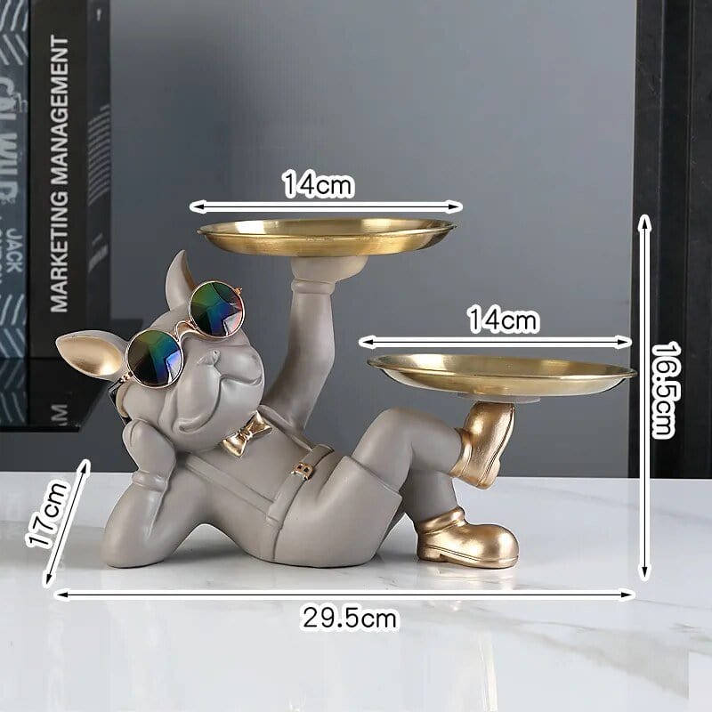 Statue Bulldog D'Or - L'Élégant Majordome Canin - One PETS-TOP