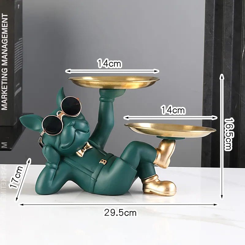 Statue Bulldog D'Or - L'Élégant Majordome Canin - One PETS-TOP