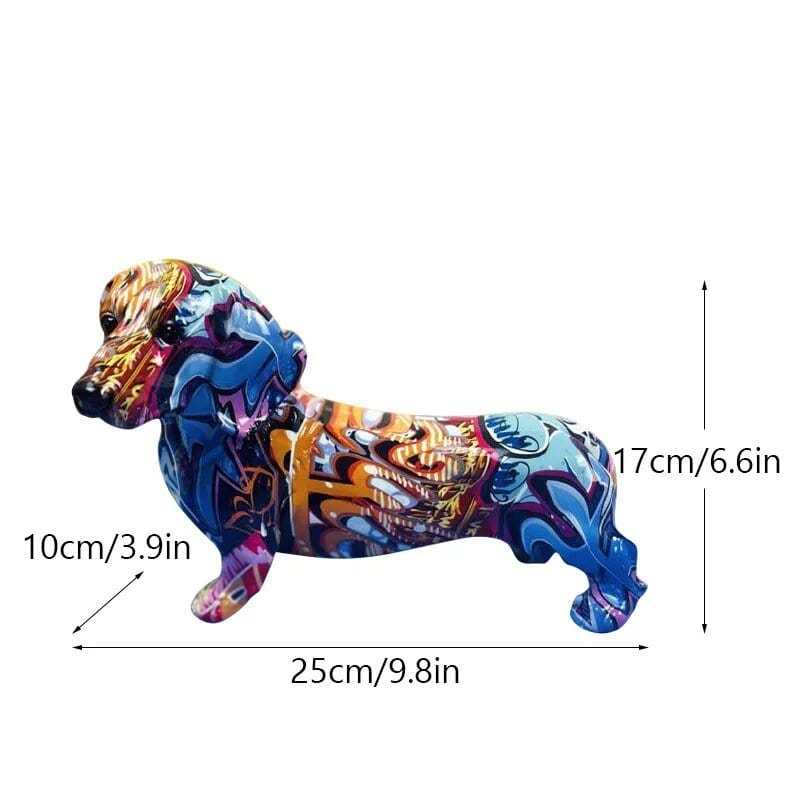 Teckel Sculpture - Art Pop Moderne En Résine - One PETS-TOP