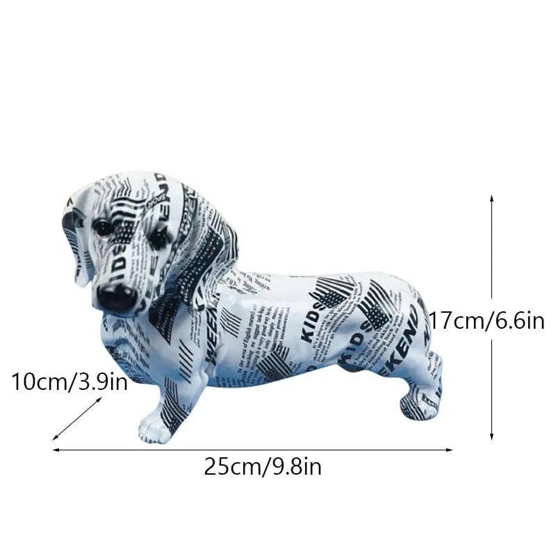 Teckel Sculpture - Art Pop Moderne En Résine - One PETS-TOP