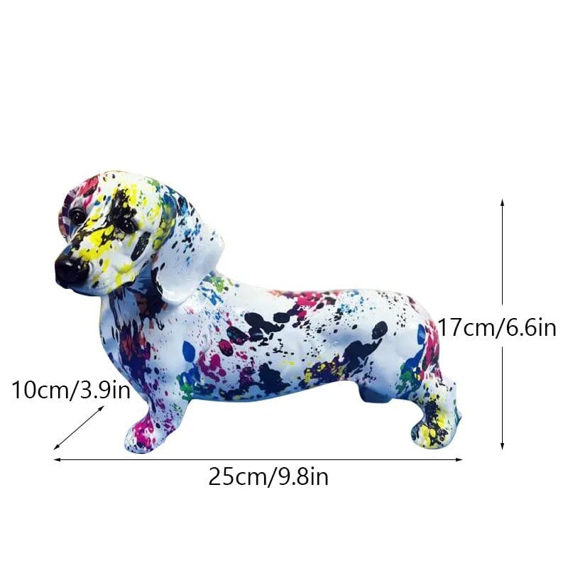 Teckel Sculpture - Art Pop Moderne En Résine - One PETS-TOP