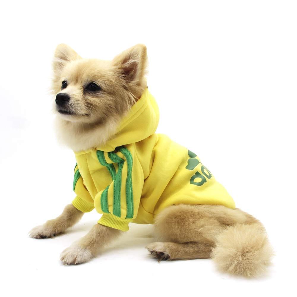Vêtements Pour Animaux, Adidog Chien Chat À Capuche Vêtements Chiot Pull Chaud À Capuche Chaud Qicheng & Lys (Gris, L) - One PETS-TOP
