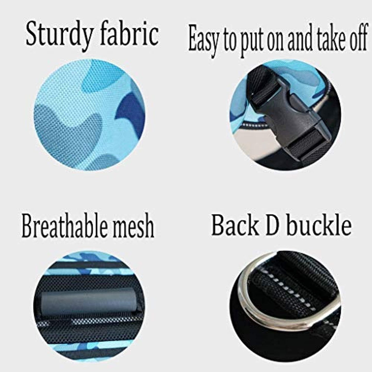 Sac À Dos Pour Chien Hound Outdoor Camping Camping Pack De Randonnée, Sac À Dos Ajustable Avec Des Lignes Réfléchissantes, Pour Chien De Taille Moyenne À Grande (Vert Camouflage) (L) L / camouflage bleu One PETS-TOP